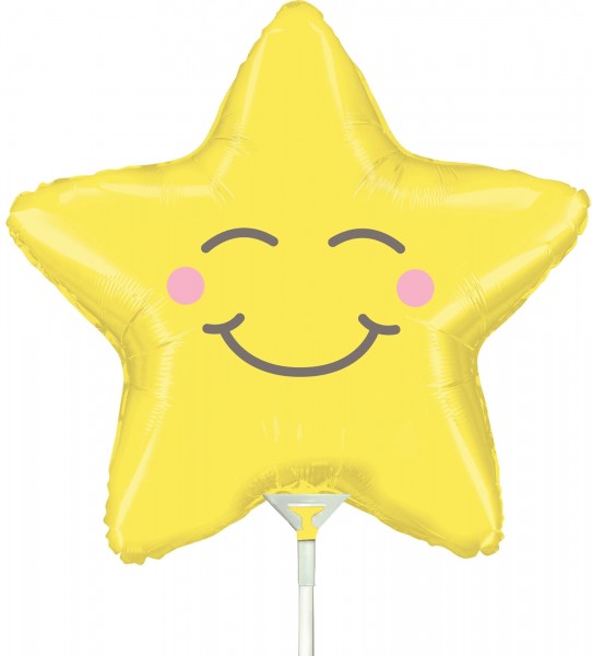 Betallic Folienballon Chubby Star Mini 35cm/14" luftgefüllt inkl. Stab