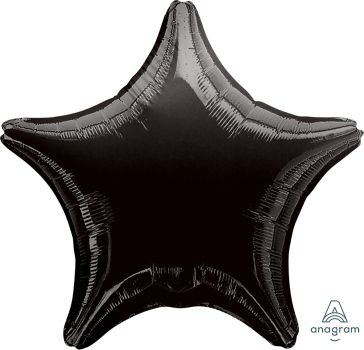 Anagram Folienballon Stern Black 50cm/20"