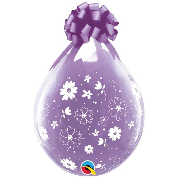 Qualatex Verpackungsballon Daisies & Dots-A-Round Diamond Clear 45cm/18" 25 Stück