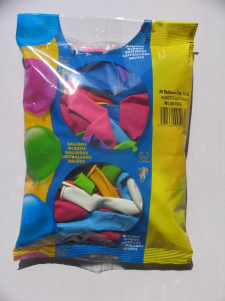 Globos Latexballon Rund Bunt 25cm/10" 30er Packung