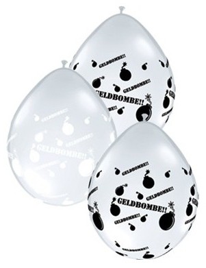 Qualatex Latexballon Geldbombe Diamond Clear 12cm/5" 100 Stück