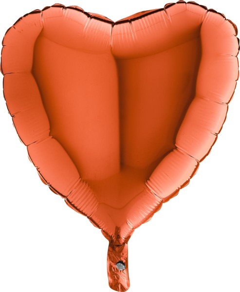 Grabo Folienballon Heart Orange 45cm/18"