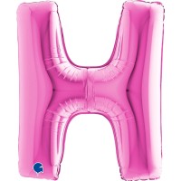 Grabo Folienballon Buchstabe H Fuxia 100cm/40"  Grabo Folienballon Buchstabe H Fuxia 100cm/40"