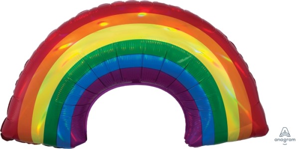Anagram Folienballon SuperShape Iridescent Regenogen Holo 85cm/34"