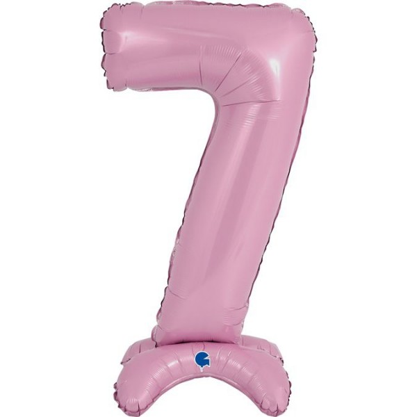 Grabo Folienballon Zahl 7 Pastel Pink standups 65cm/25"