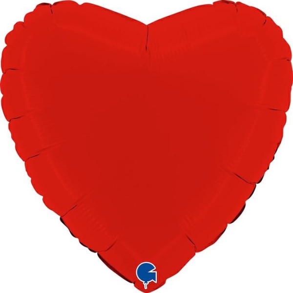 Grabo Folienballon Heart Matte Red 45cm/18"