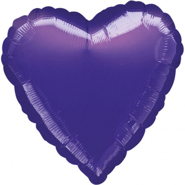 Anagram Folienballon Herz Metallic Purple 45cm/18"