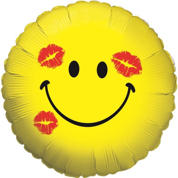 Betallic Folienballon Smiley Kiss 45cm/18"