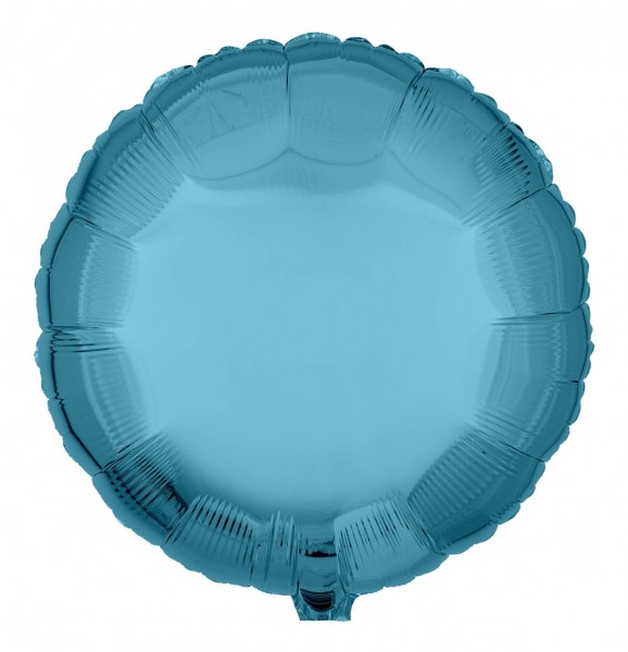 Folienballon Rund, Hellblau, 45cm Ø