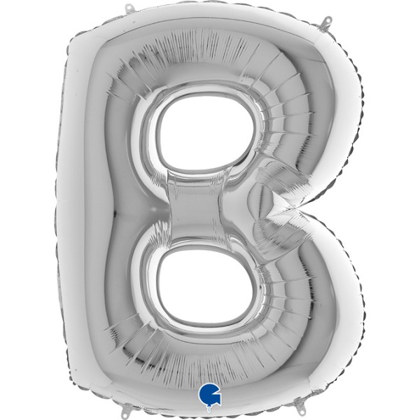 Grabo Folienballon Buchstabe B Silver 100cm/40"