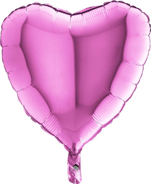Grabo Folienballon Heart Fuxia 45cm/18"