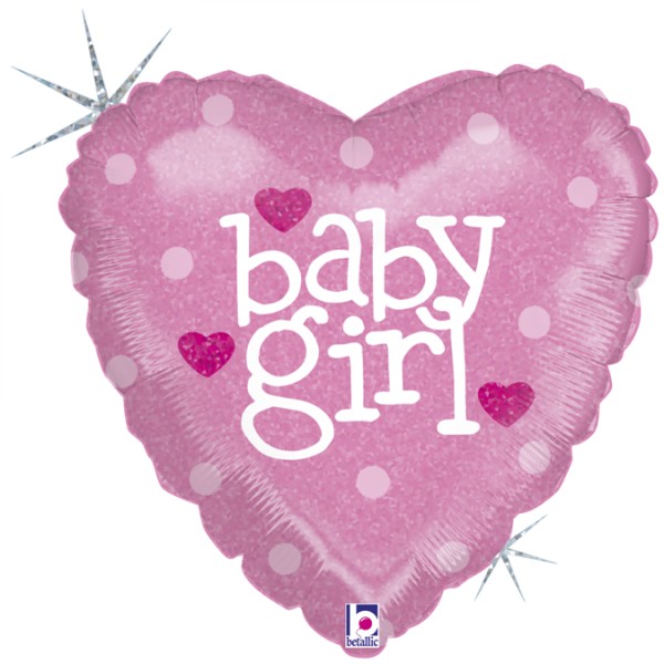 Betallic Folienballon Baby Girl Holo 45cm/18"