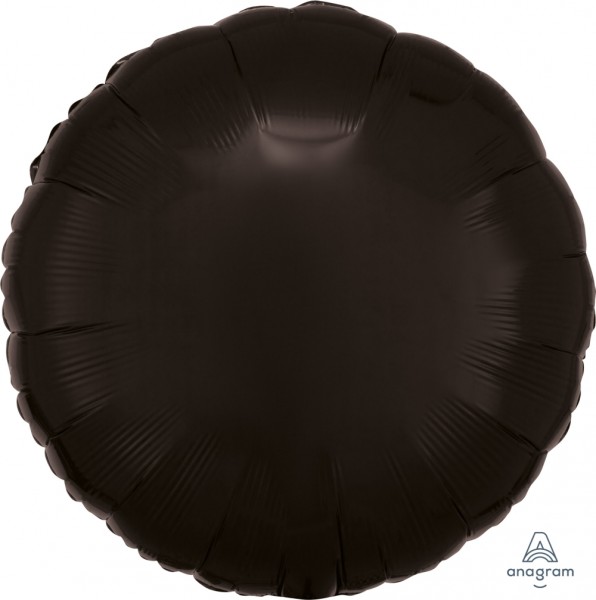 Anagram Folienballon Rund Black 45cm/18"
