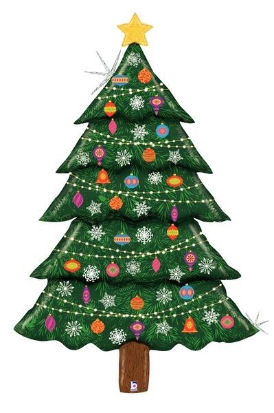 Betallic Folienballon Special Delivery Glitter Christmas Tree 106x159cm/5'