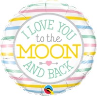 Qualatex Folienballon I Love you to the Moon 45cm/18"  Qualatex Folienballon I Love you to the Moon 45cm/18"