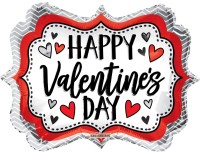 Kaleidoscope Folienballon Happy Valentines Day Marquee 45cm/18"  Kaleidoscope Folienballon Happy Valentines Day Marquee 45cm/18"