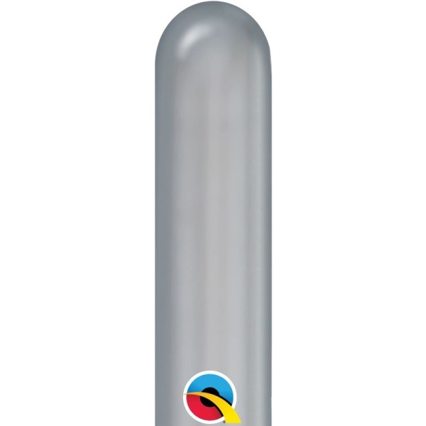Qualatex Latexballon Entertainer Chrome Silver 260Q 100 Stück