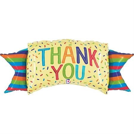 Betallic Folienballon Thank You Banner 117cm/46"