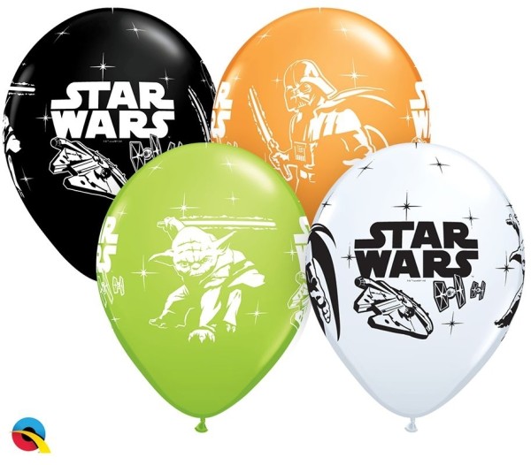 Qualatex Latexballon Darth Vader & Yoda™ Assortment 28cm/11" 25 Stück