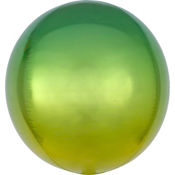 Anagram Folienballon Orbz Ombré Yellow & Green 40cm/16"