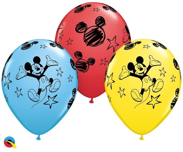 Qualatex Latexballon Mickey Assortement 28cm/11" 25 Stück