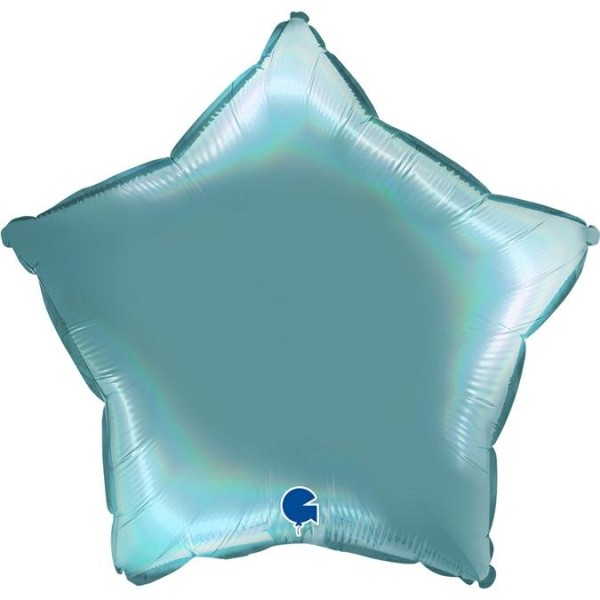 Grabo Folienballon Star Rainbow Holo Platinum Tenerife Sea 45cm/18"