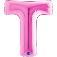 Grabo Folienballon Buchstabe T Fuxia 100cm/40"  Grabo Folienballon Buchstabe T Fuxia 100cm/40"