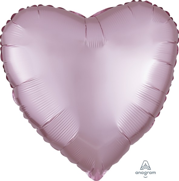 Anagram Folienballon Herz Satin Luxe Pastel Rose 45cm/18"