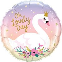 Qualatex Folienballon Oh Lovely Day Swan 45cm/18"  Qualatex Folienballon Oh Lovely Day Swan 45cm/18"