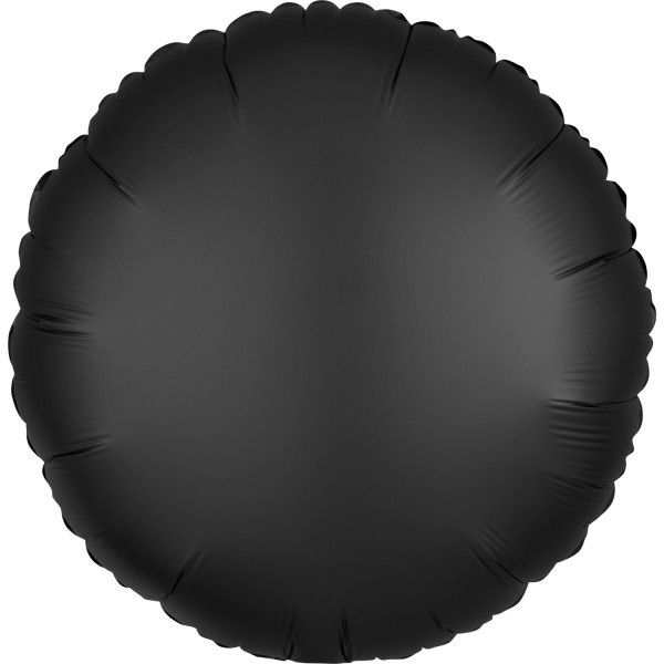 Anagram Folienballon Rund Satin Luxe Onyx 45cm/18"