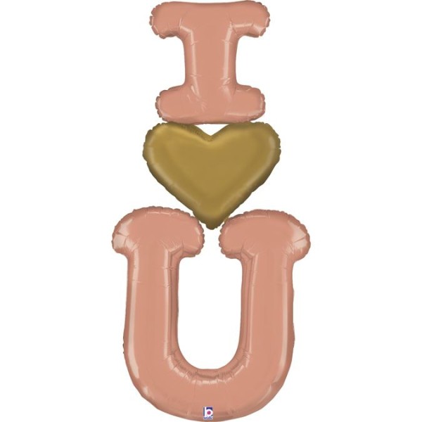 Betallic Folienballon Special Delivery Rose Gold I Heart You 74x152cm/5'