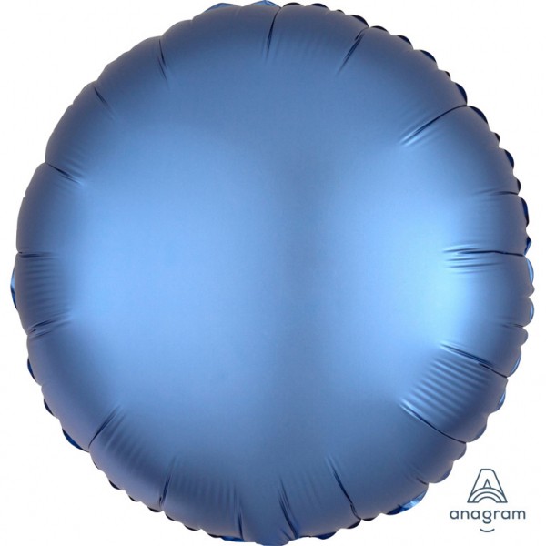 Anagram Folienballon Rund Satin Luxe Azure 45cm/18"