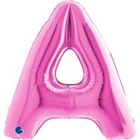 Grabo Folienballon Buchstabe A Fuxia 100cm/40"  Grabo Folienballon Buchstabe A Fuxia 100cm/40"