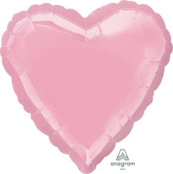 Anagram Folienballon Herz 45cm Durchmesser Iridescent Pearl Rosa (Rose)