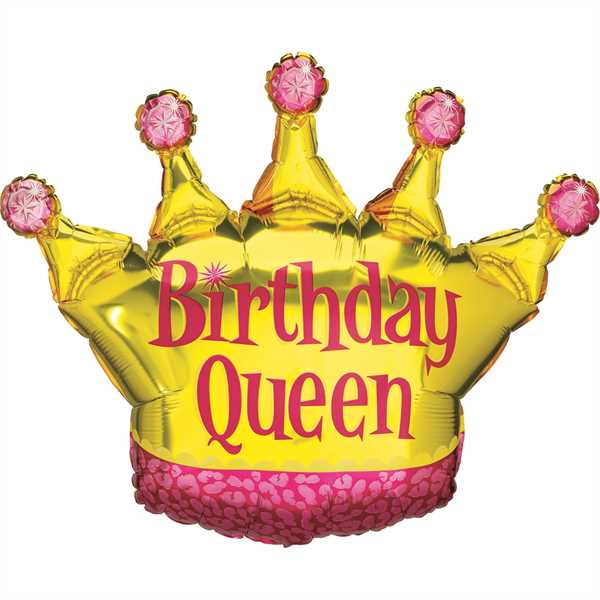 Betallic Folienballon Birthday Queen 90cm/36"