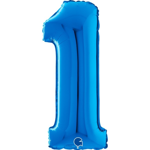 Grabo Folienballon Zahl 1 Blue 66cm/26"