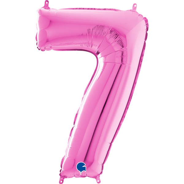 Grabo Folienballon Zahl 7 Fuxia 100cm/40"