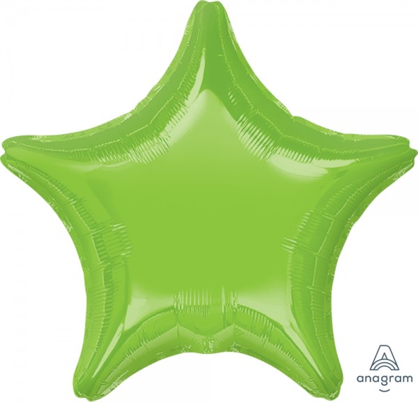 Anagram Folienballon Stern Iridescent Hellgrün (Lime Green) 20"