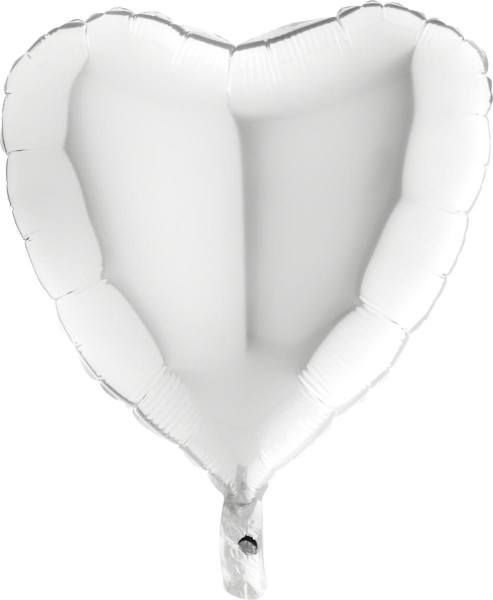 Grabo Folienballon Heart White 45cm/18"