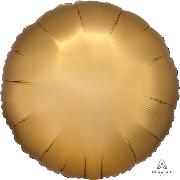 Anagram Folienballon Rund Satin Luxe Gold 45cm/18"