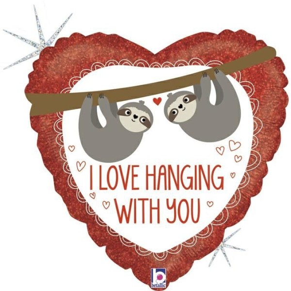 Betallic Folienballon 45cm/18" Love Hanging Sloth