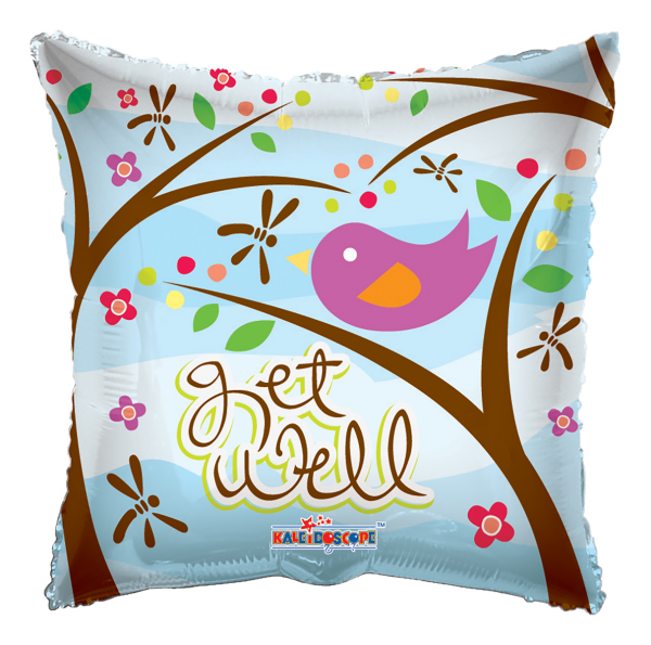 Kaleidoscope Folienballon Get Well Contemporary 45cm/18"