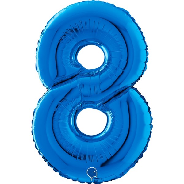 Grabo Folienballon Zahl 8 Blue 66cm/26"