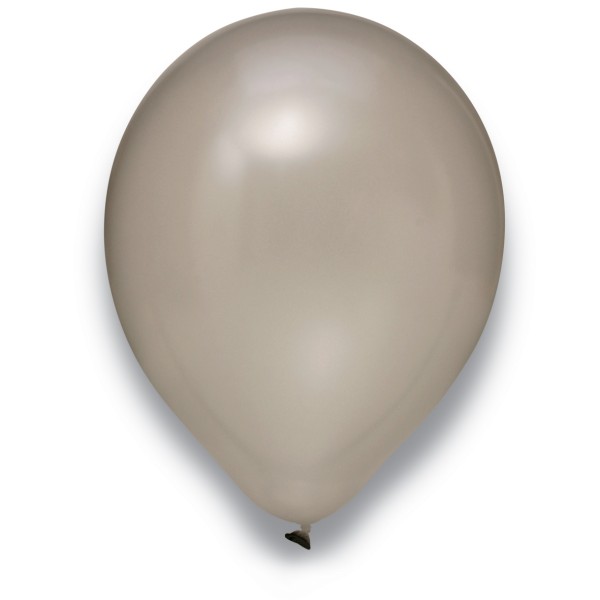 Globos Luftballons Metallic Silber Naturlatex 30cm/12" 100er Packung