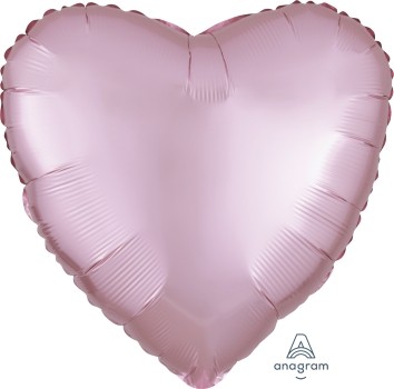 Anagram Folienballon Herz 45cm Durchmesser Satin Luxe Pastell Rosa (Pastel Rose)