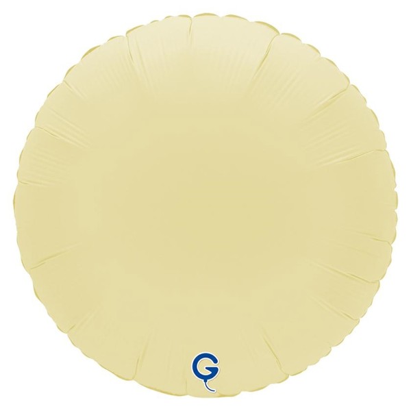Grabo Folienballon Rund Soft Matte French Butter 45cm/18"