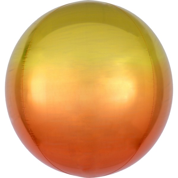 Anagram Folienballon Orbz Ombré Gelb & Orange (Yellow & Orange) 40cm/16"