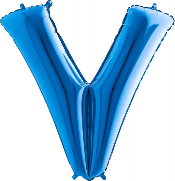 Grabo Folienballon Buchstabe V Blue 100cm/40"