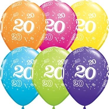 Qualatex Latexballon 20-A-Round Tropical Assortment 28cm/11" 25 Stück