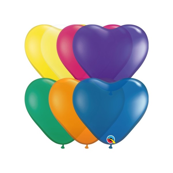 Qualatex Latexballon Jewel Heart Sortiment 15cm/6" 100 Stück